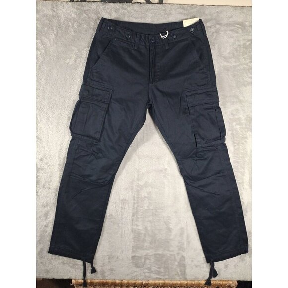 MNML Vintage Twill Cargo Pants Men’s Size 32 Midnight Blue Utility Workwear Stre - Picture 10 of 16